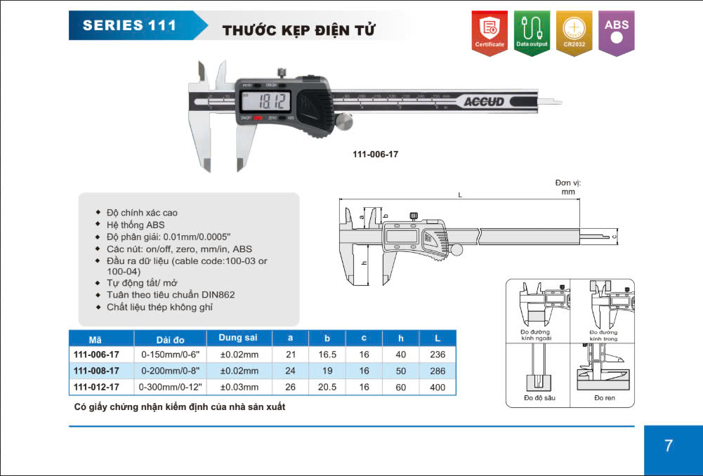 THƯỚC KẸP ĐIỆN TỬ CÓ NẮP KIM LOẠI 
